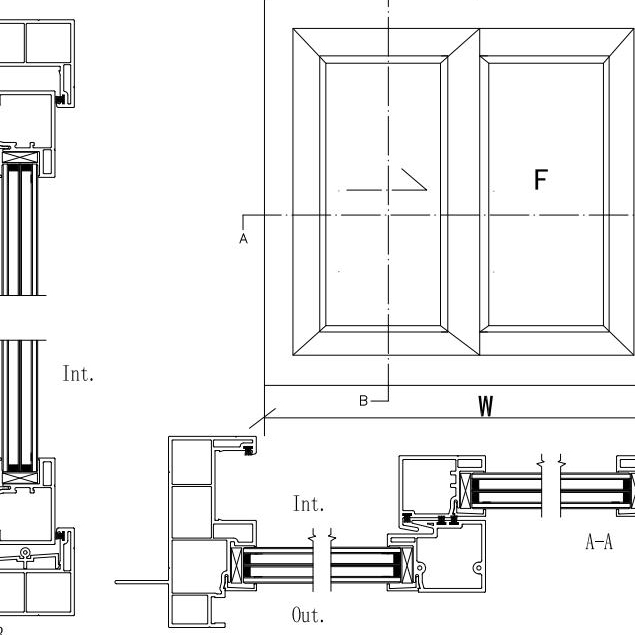 PVC Isolierte gleitende Schiebfenster und Türen Americana Style Linea