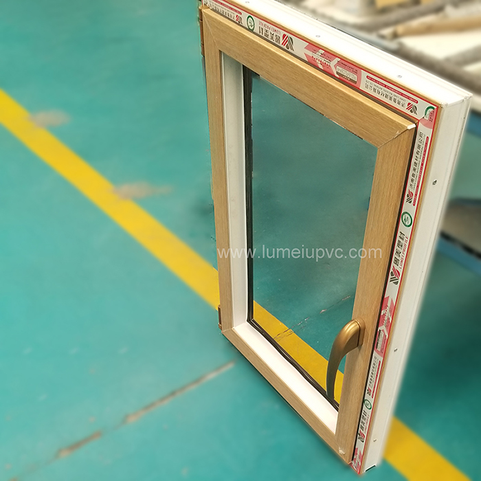 Glasierte UpVC-Profile für Windows CE-Zertifikat Triple Glasierte PVC-Fenster