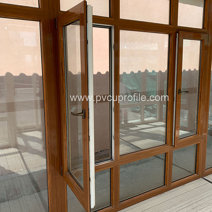 Ersatz-Keller-Vinyl-Markisenflügel, UPVC, schwarze Fenster