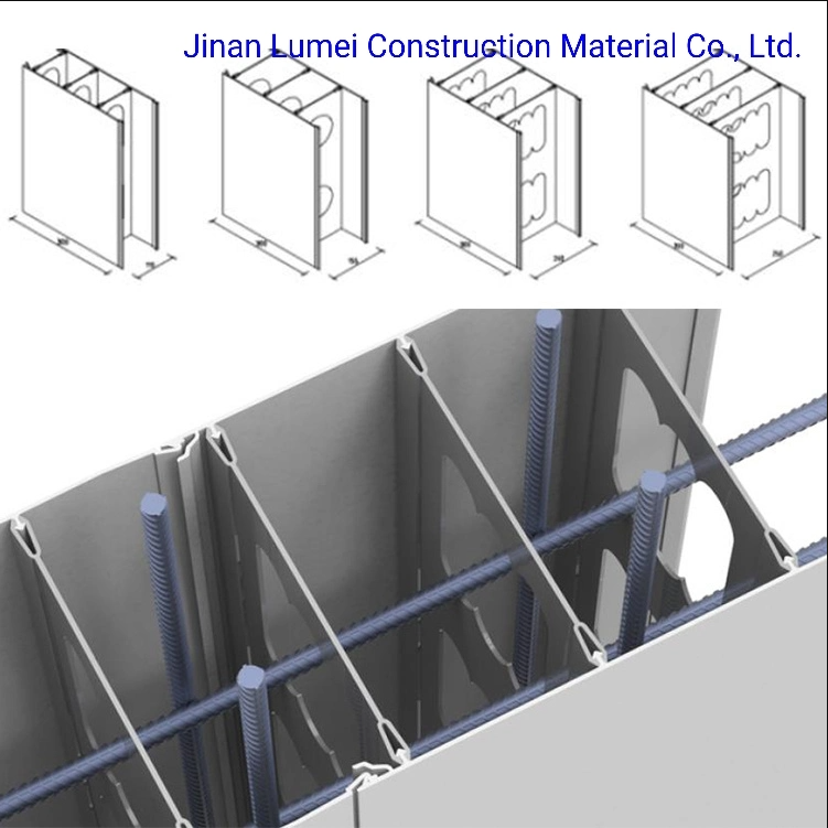 Vinylplatten aus Betonwandsystem Dauerschalung PVC-Profile
