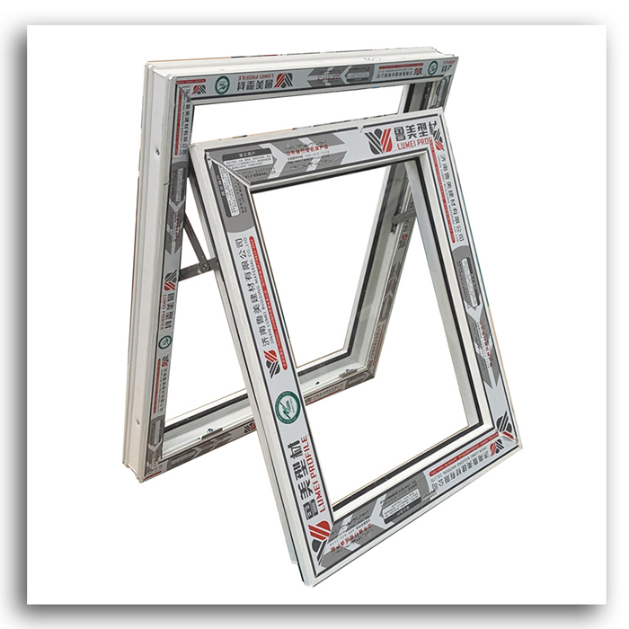 Glasierte UpVC-Profile für Windows CE-Zertifikat Triple Glasierte PVC-Fenster
