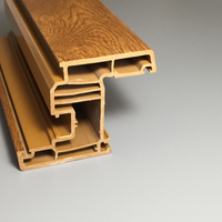 Golden Oak Black UPVC-Profile mit Holzfolie laminiert